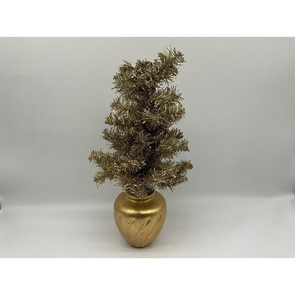 Pier 1 Imports Mini 18 Inch Gold Ornament Tree in Original Packaging Vintage - Picture 6 of 11